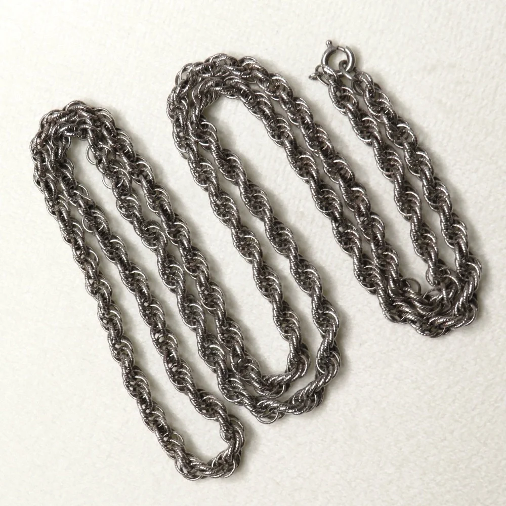 Vintage B.A.B. Sterling Silver 5.1mm Rope Chain Necklace 31” 37.09g
